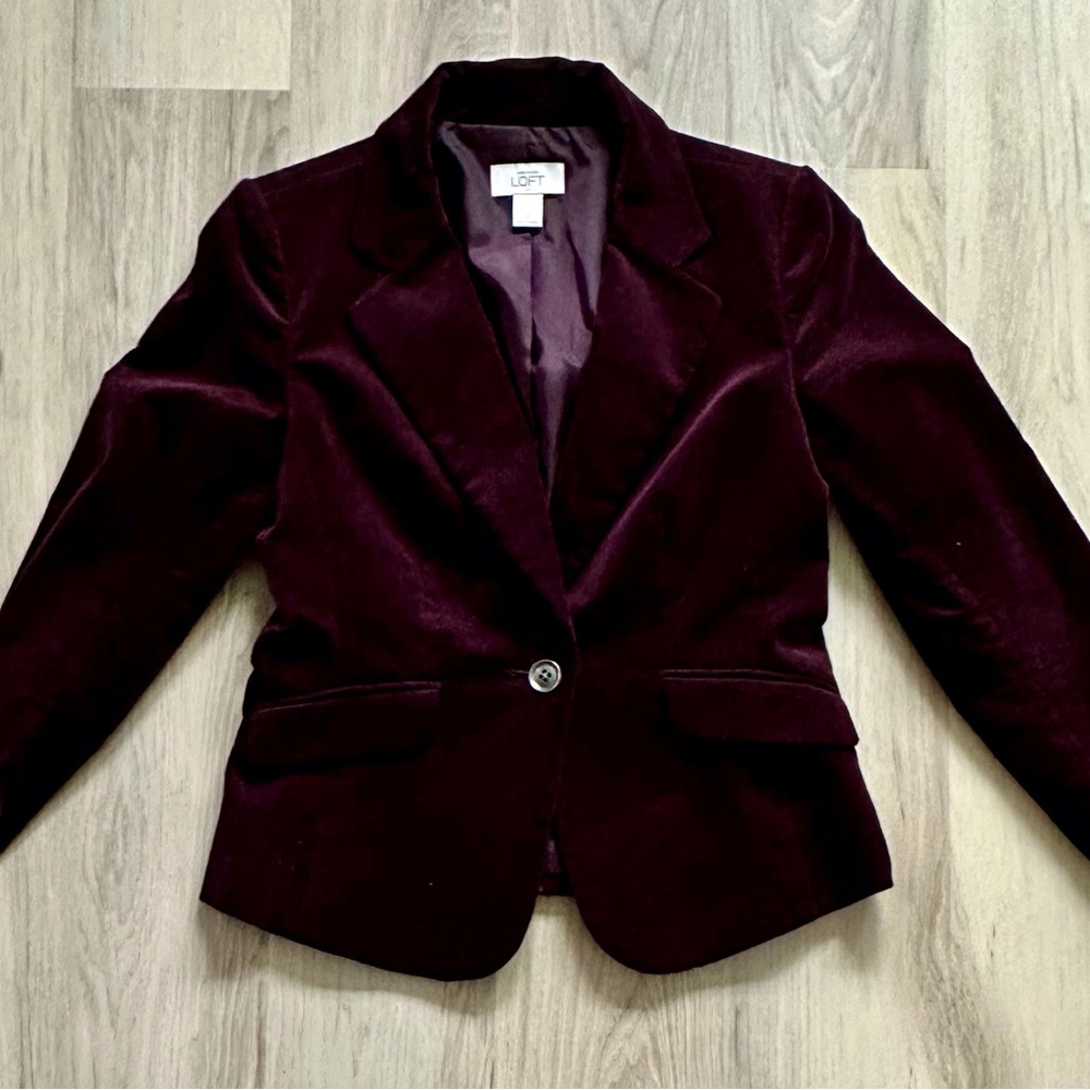 Ann Taylor Loft Burgundy Blazer
